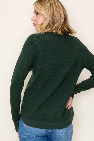 Go - To Dynamite Waffle Textured Sweater - Bray and Em Boutique