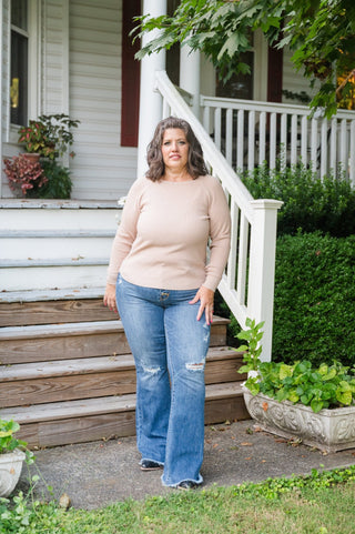 Go - To Dynamite Waffle Textured Sweater - Bray and Em Boutique