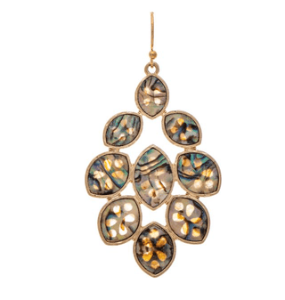 Gold Abalone Shell Nested Shapes Earring - Bray and Em Boutique