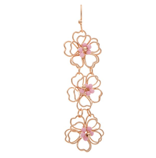 Gold Bead Center Flower Drops Earring - Bray and Em Boutique