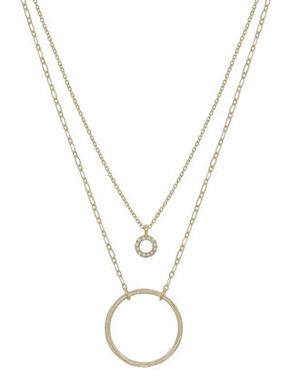 Gold Multi Circle Layered Necklace - Bray and Em Boutique