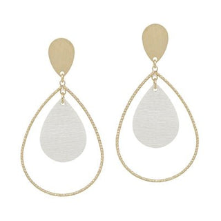 Gold Open Teardrop 1.5" Earring - Bray and Em Boutique