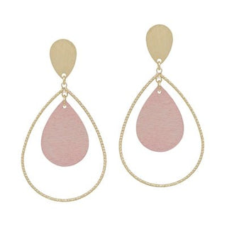 Gold Open Teardrop 1.5" Earring - Bray and Em Boutique
