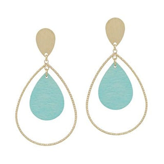 Gold Open Teardrop 1.5" Earring - Bray and Em Boutique