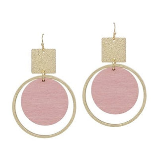 Gold Textured Earrings With Circle Details - Bray and Em Boutique