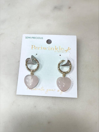 Golden Embrace Heart Hoop Earrings - Bray and Em Boutique