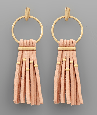 Golden Fringe Tassel Drop Earrings - Bray and Em Boutique
