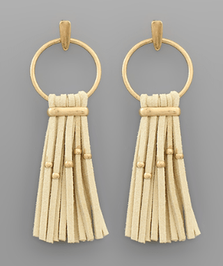 Golden Fringe Tassel Drop Earrings - Bray and Em Boutique