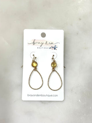 Golden Glow Teardrop Earrings - Bray and Em Boutique