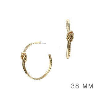 Golden Twist Statement Hoops - Bray and Em Boutique