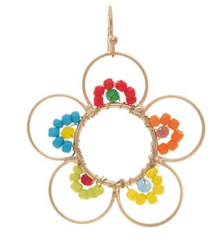 Good Vibes Flower Hoop Earrings - Bray and Em Boutique
