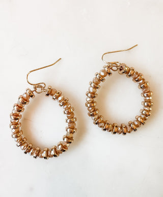 Gorgeous Fun Crystal Beaded Hoop Earrings - Bray and Em Boutique