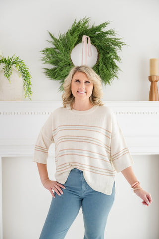 Graceful Calm Stripe Sweater - Bray and Em Boutique