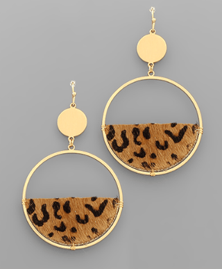 Half Animal Hoop Earring - Bray and Em Boutique