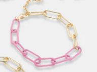 Half Enamel Paperclip Chain Bracelet - Bray and Em Boutique