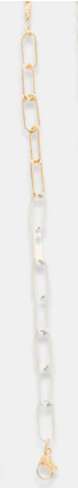 Half Enamel Paperclip Chain Bracelet - Bray and Em Boutique