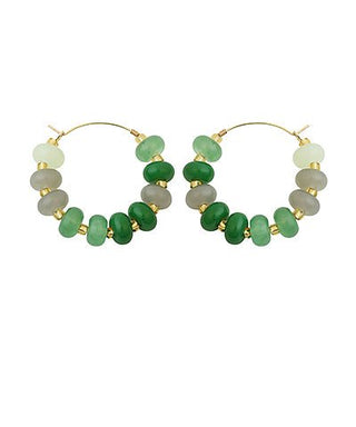 Happier Then Ever Bead Hoop Earrings - Bray and Em Boutique
