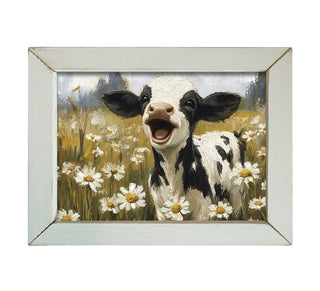 Happy Floral Cow Print and Frame - Bray and Em Boutique