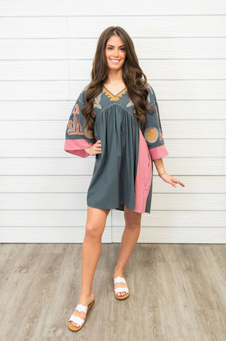 Harmonic Bliss Embroidered Dress - Bray and Em Boutique
