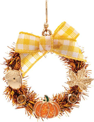 Harvest Wreath Statement Earrings - Bray and Em Boutique