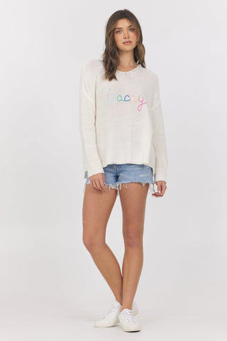 Heading on "Vaca" Embroidered Sweater - Bray and Em Boutique