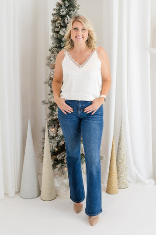 Heartsong Lace Trim Cami Top - Bray and Em Boutique