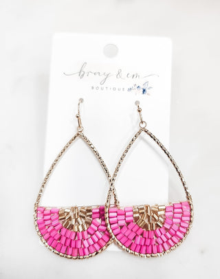 Heritage Kissed Teardrop Bead Earrings - Bray and Em Boutique