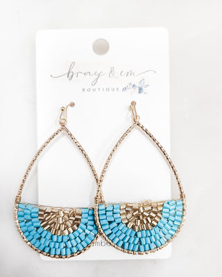 Heritage Kissed Teardrop Bead Earrings - Bray and Em Boutique