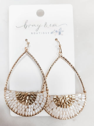 Heritage Kissed Teardrop Bead Earrings - Bray and Em Boutique