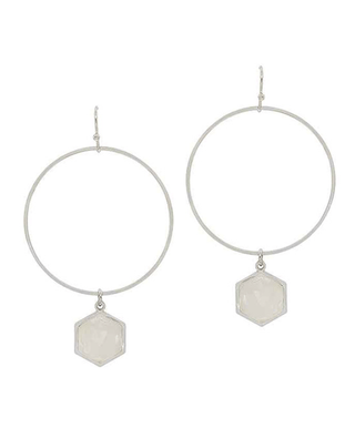 Hexagon Charm Earrings - Bray and Em Boutique