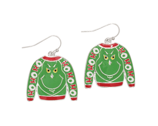 HO, HO, HO Grinchy Sweater Earring - Bray and Em Boutique