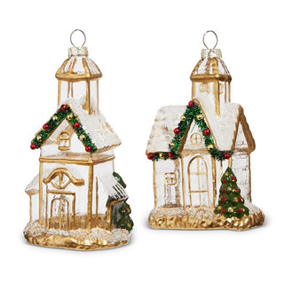 Holiday Glass Church Ornament - Bray and Em Boutique