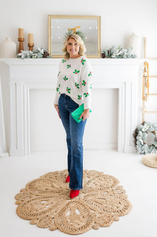 Holiday Mistletoe Pullover Sweater - Bray and Em Boutique