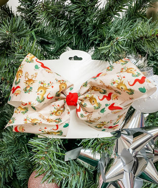Holiday Print Hair Bows - Bray and Em Boutique