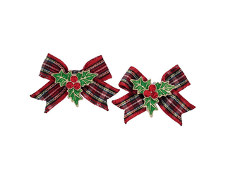 Holly And Jolly Bow Earring - Bray and Em Boutique