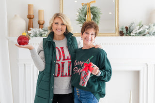 "Holly Jolly" Patchwork Fleece Sweatshirt - Bray and Em Boutique