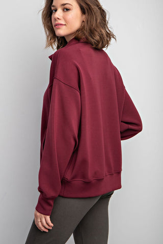 Homebody Haven 1/4 Zip Pullover - Bray and Em Boutique