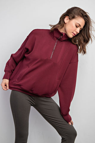 Homebody Haven 1/4 Zip Pullover - Bray and Em Boutique