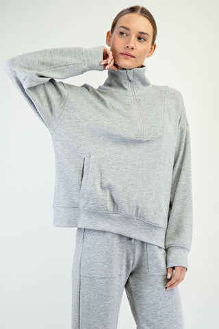 Homebody Haven 1/4 Zip Pullover - Bray and Em Boutique