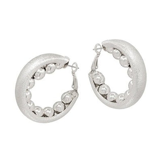 Hoop Earring with Beaded Accents Inside - Bray and Em Boutique