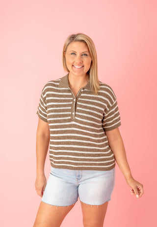 Hum a Tune Striped Knit Top - Bray and Em Boutique