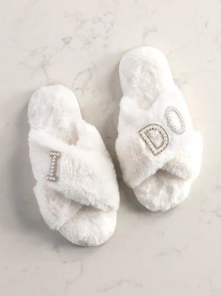 "I Do" Slippers - Bray and Em Boutique