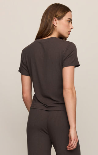 Cocoa Cloud Ribbed Tee