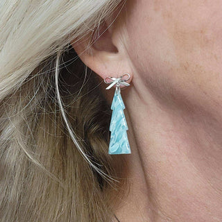 Blue Christmas Earring