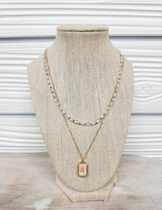 In Harmony Layered Gold and Bead Pendant Necklace - Bray and Em Boutique
