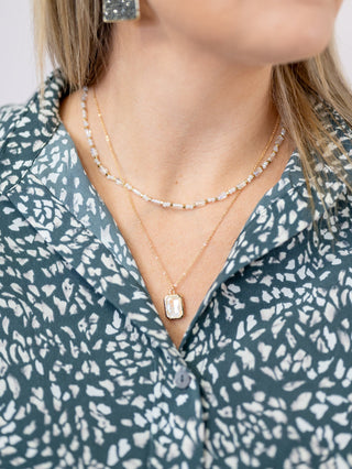 In Harmony Layered Gold and Bead Pendant Necklace - Bray and Em Boutique