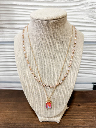 In Harmony Layered Gold and Bead Pendant Necklace - Bray and Em Boutique