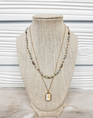 In Harmony Layered Gold and Bead Pendant Necklace - Bray and Em Boutique