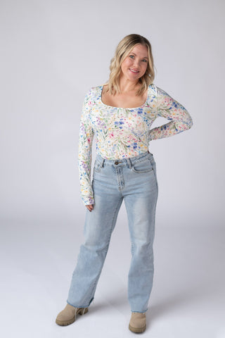 IN STOCK Alyssa Long Sleeve Top - Cottage Floral - Bray and Em Boutique