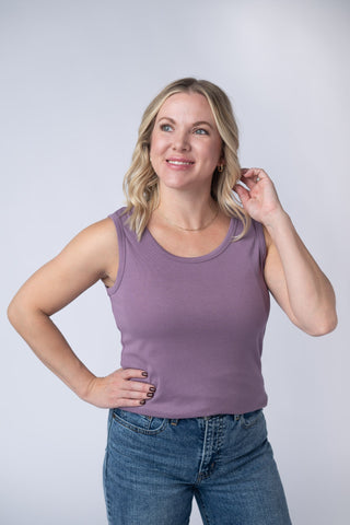 IN STOCK Ava Tank - Dusty Lavender - Bray and Em Boutique